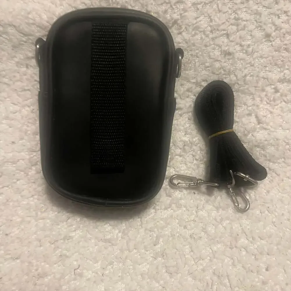 Vintage Jensen Black Faux Leather Digital Camera Pouch Bag with Strap